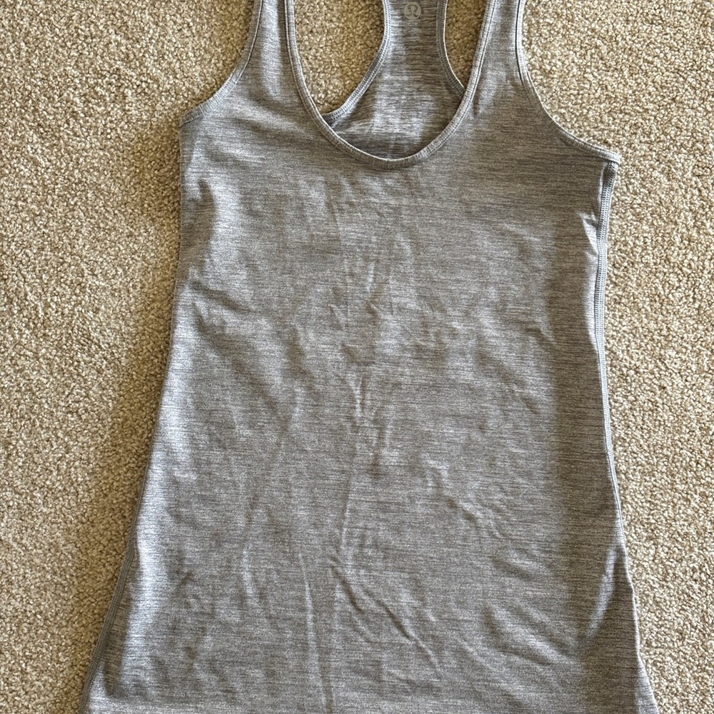 Lululemon Athletica Gray Fitted Sleeveless Tank